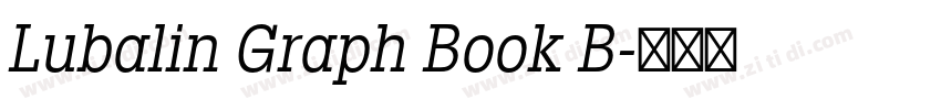 Lubalin Graph Book B字体转换